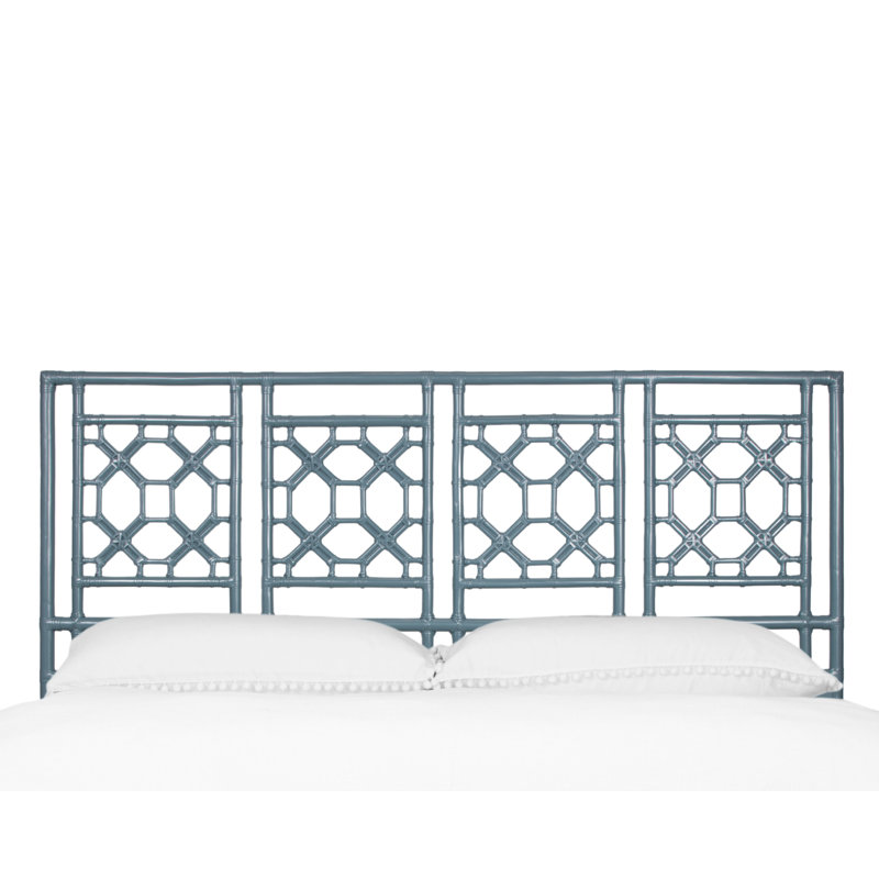 Rattan Open-Frame Headboard, Regatta Blue, King