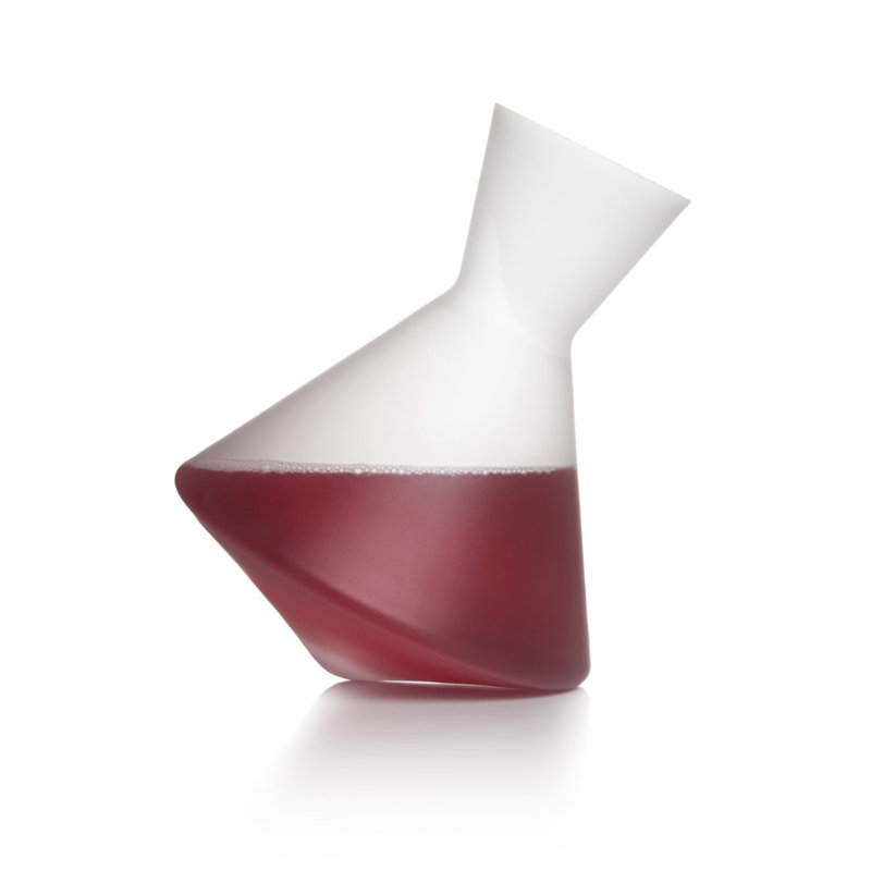 Vaso Crystal Lead Free Crystal Wine Decanter, Frosted