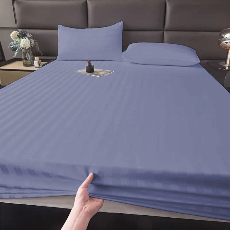 Microfiber Luxury 40cm Deep Fitted Sheet, Washed Blue, Super King (6')