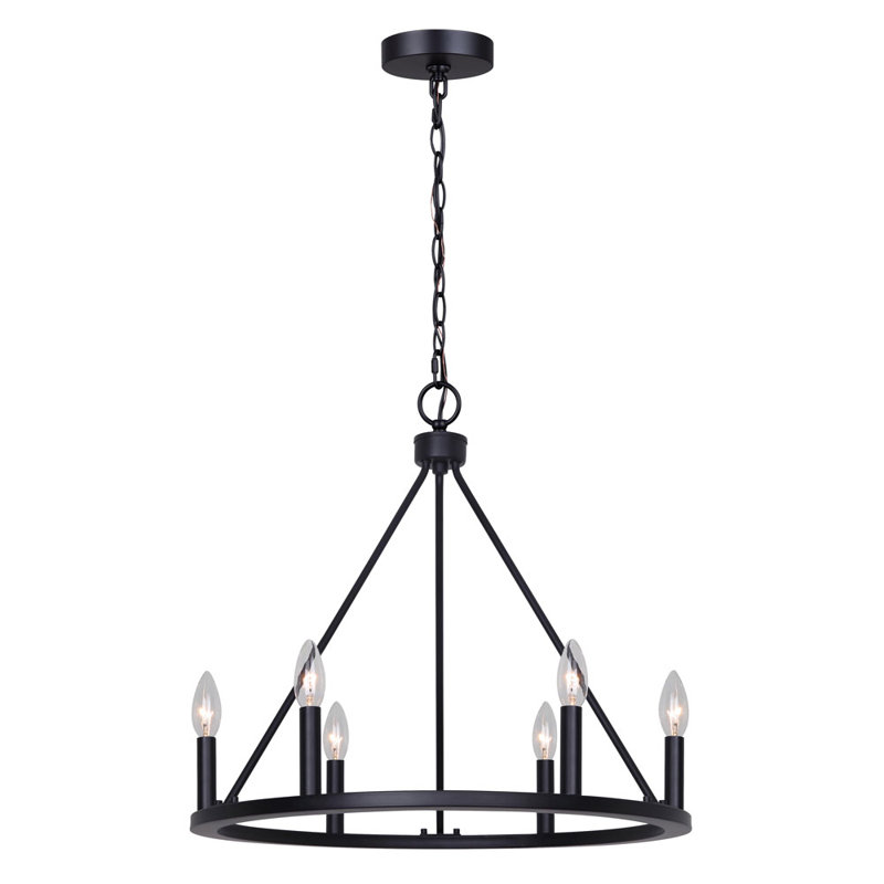 Yamur 6 - Light Wagon Wheel Chandelier