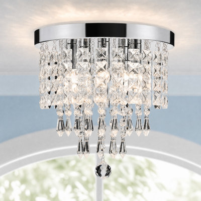Plafonnier en cristal à 5 lumières Cheyan