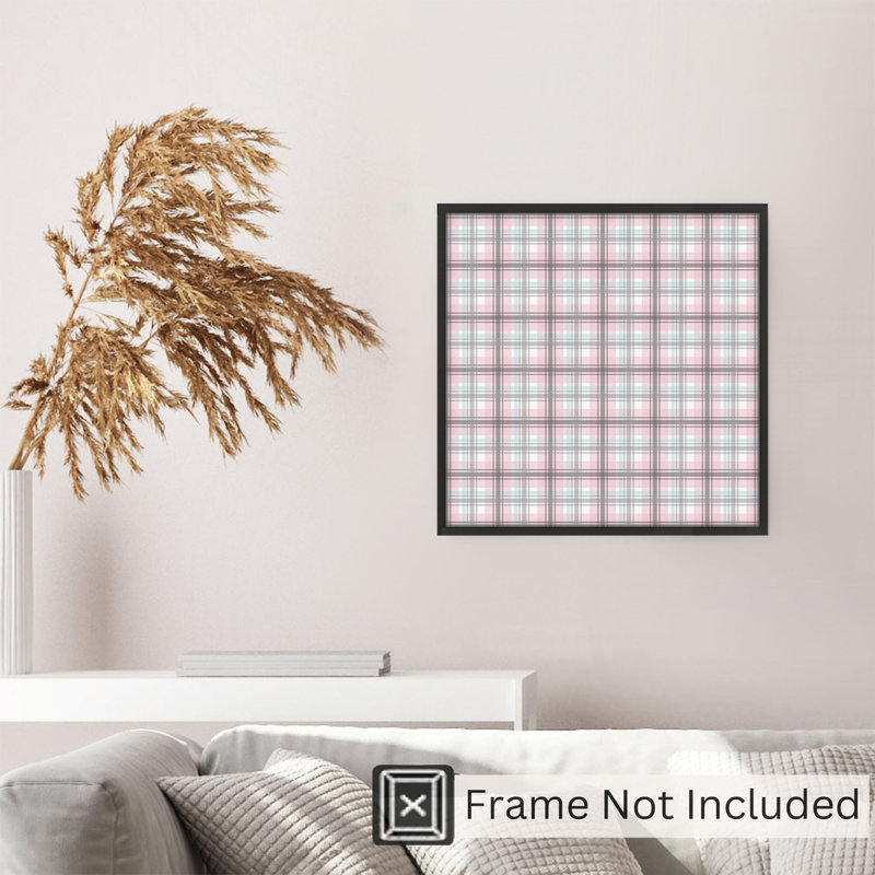 Abstract Plaid Dreams Modern Unframed Art Print, 28" H x 28" W