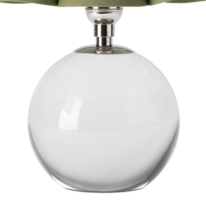 Mini lampe en cristal Giorgio, Argent argent, Vert