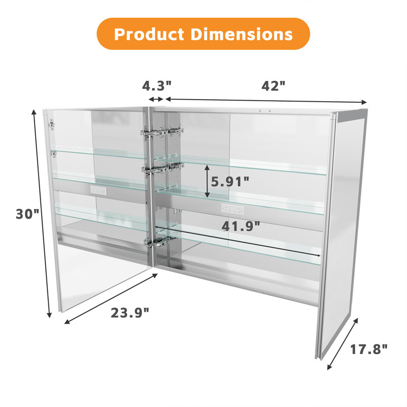 Rangement moderne en aluminium 42 x 30