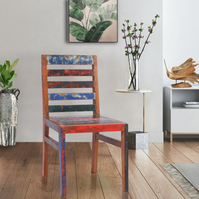 Chaise d'appoint en bois massif Lara