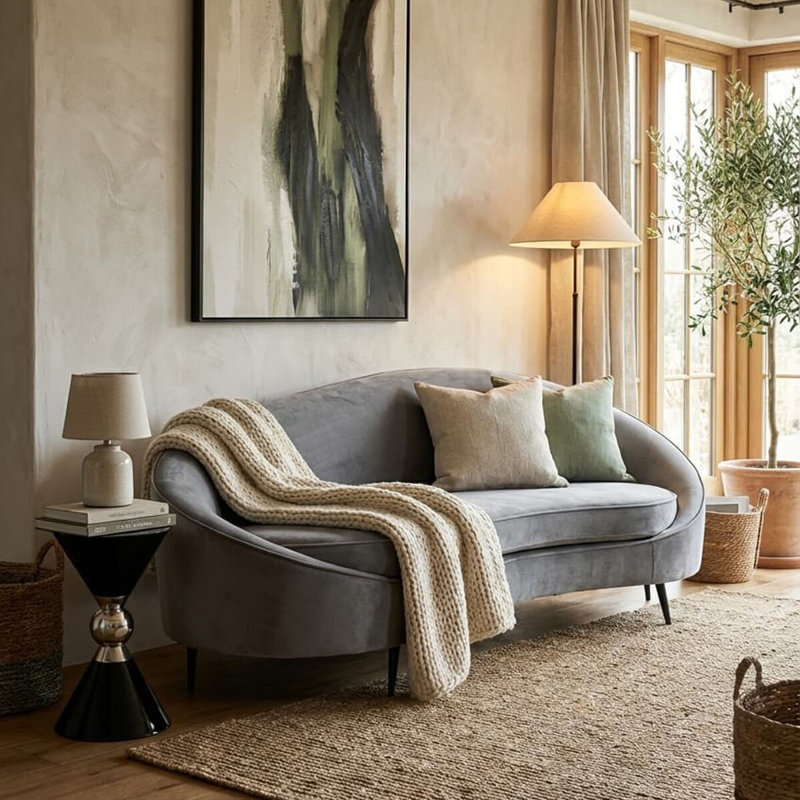 Antonise 3 Seater Sofa, 212Cm, Grey
