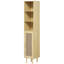 Armoire de rangement autoportante pour salle de bain, grande armoire de salle de bain avec portes en rotin-1668346586