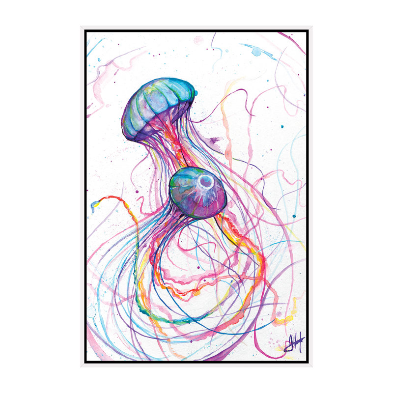 Art You You Jelly, H 60 po x l 40po x P 1,5 po, Toile blanche encadrée