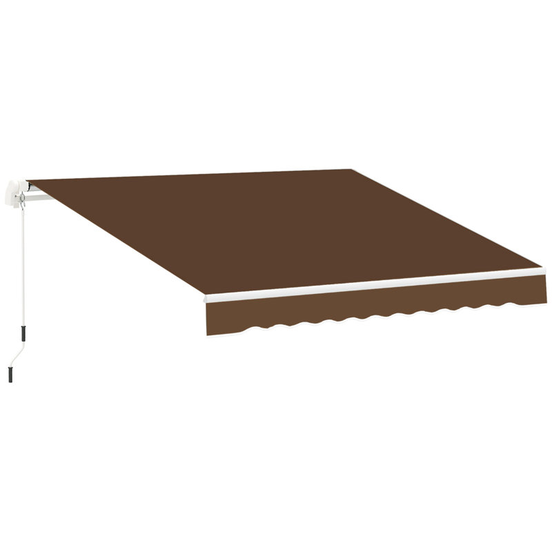 Auvent rétractable, H 0,01 po x l 96,5 po x P 155,5 po, Brown, Couleur unie