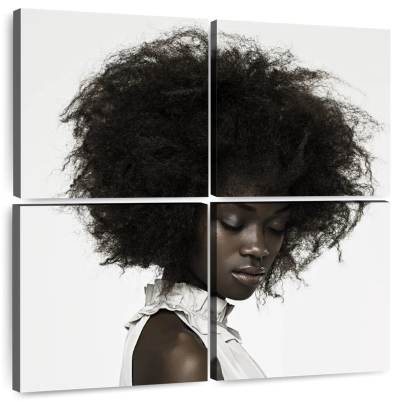 Leisha, femme aux cheveux bouclés, H 45 po x l 45 po