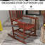 Ensemble de 2 chaises berçantes d'extérieur en bois Outsunny