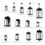 Lanterne murale d'extérieur à 3 ampoules Antionetta-709375759-709375758