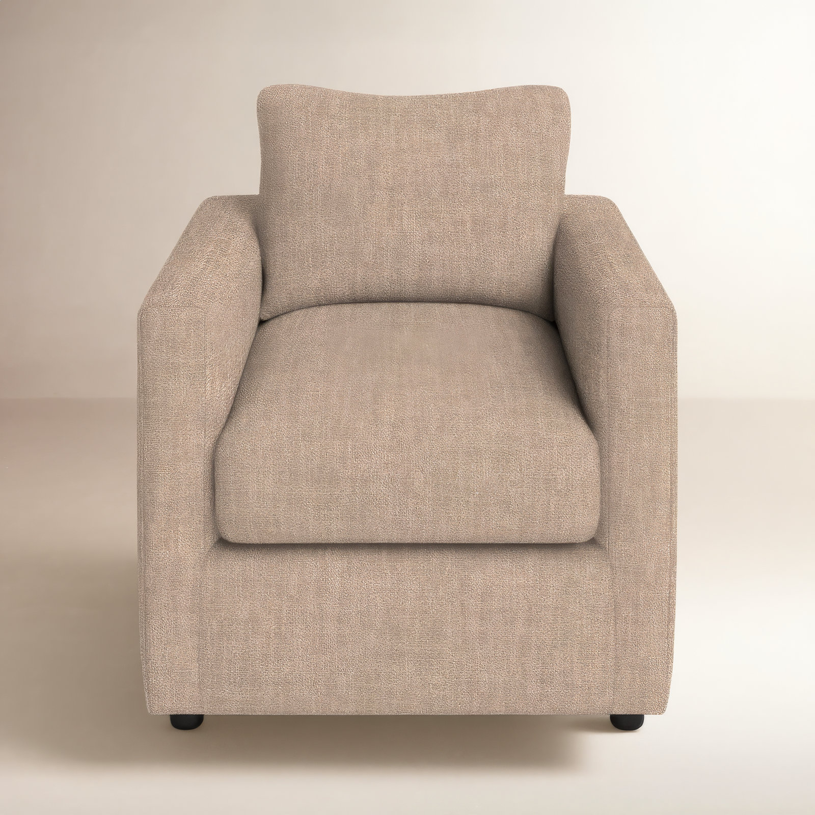 Godwin Upholstered Armchair, Conversation Linen Basketweave