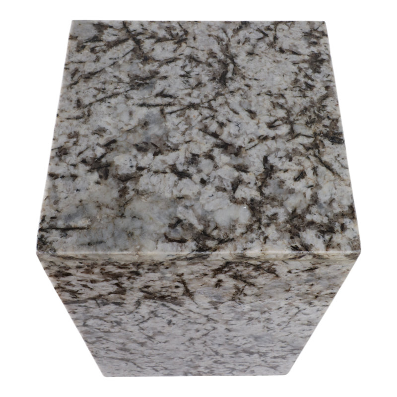 Sagebrook Home 20X12" Marble Pedestal Accent Table, White/Black, White/Black