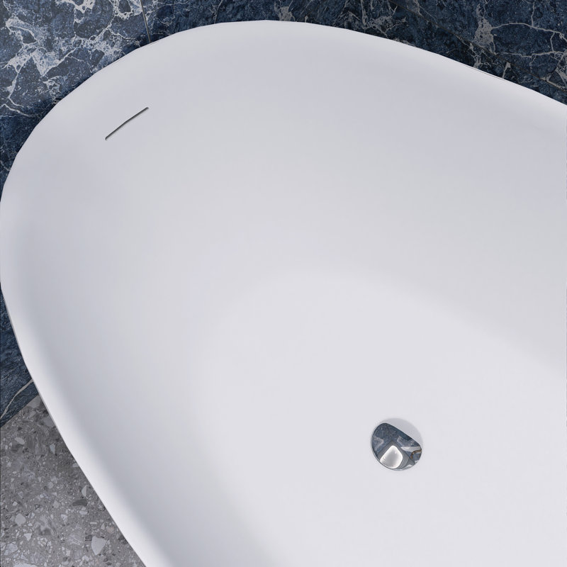 Baignoire de trempage autoportante 65 po. X 29 po. Blanche