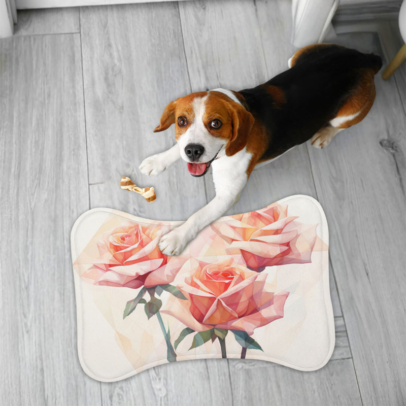 Tapis géométrique rose 1 pièce