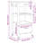 vidaXL Kitchen Trolley MONZA 18.9"x15.7"x34.8" Solid Wood Pine-1835410083