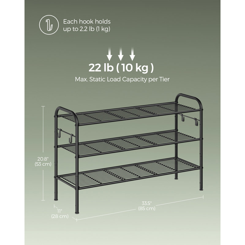 Bernyce 10 Pair Shoe Rack