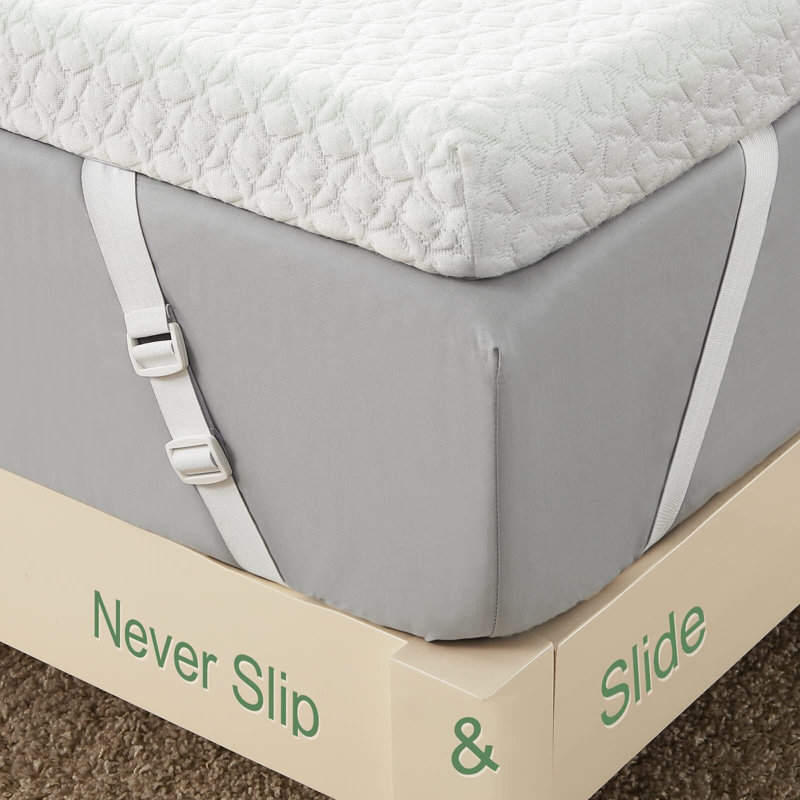 Surmatelas en mousse à mémoire de forme de 4 po Nebo Alwyn Home, Très grand californien