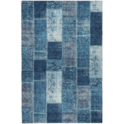 Premium Machine Washable Dream Shag ADS631 Patchwork Rug