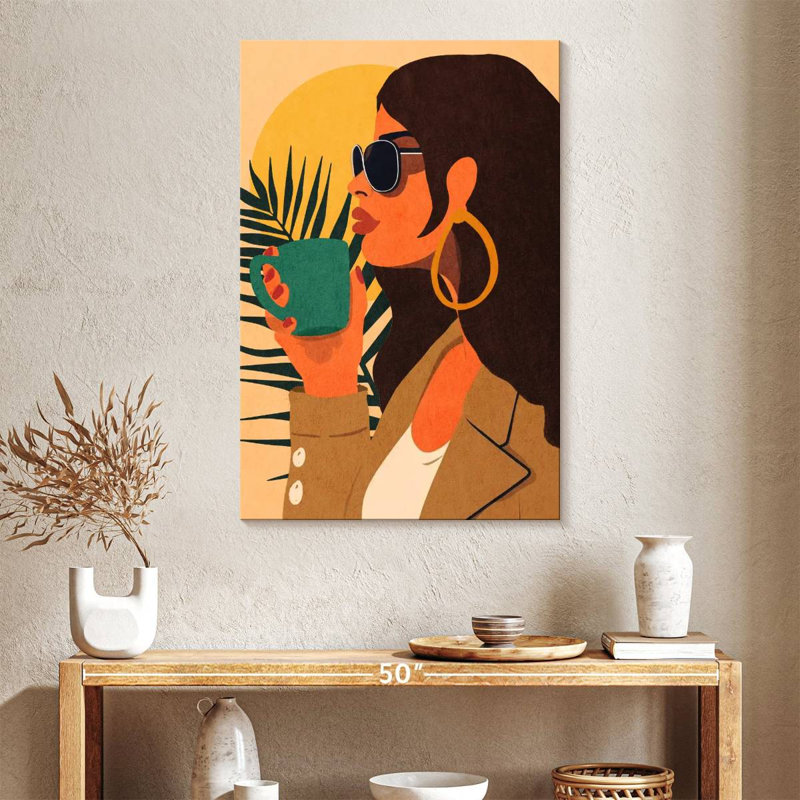Boho Latina Coffee, 39" H x 26" W