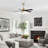 Karlena 52'' Modern Large Ceiling Fan With Led Lights And Remote Control, App, Timer, Memory