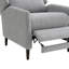 Fauteuil inclinable avec dossier haut et pieds fuselés Cien, tissu gris-130622726
