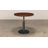 Bungaroo Walnut Round Solid Wood Top Metal Base Dining Table