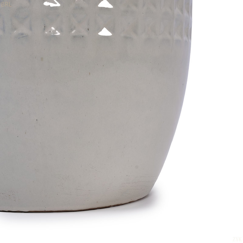 3 Pieces Ceramic Flowerpot, Modern Planter For Patio, Garden Or Windowsills, Ancient White