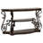 Gretta Merlot 2-Shelf Sofa Console Table
