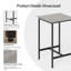 Bar Table Set With 2 Bar Stools, Grey, 23.62'' W X 23.62'' D X 35.43'' H
