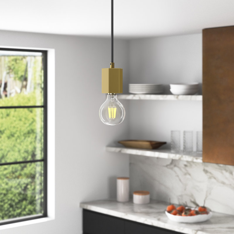 Ebba 1 - Light Gold Unique/Statement Pendant, Antique Gold