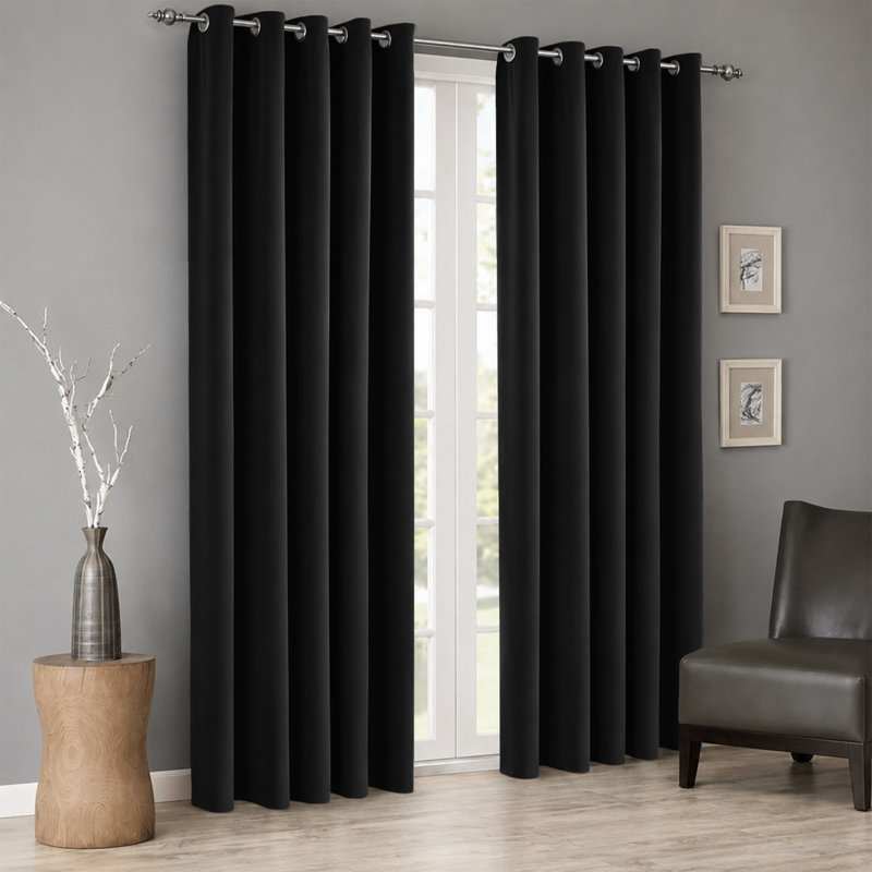 Room Darkening Curtain Panel Pair, 168 cm X 137 cm