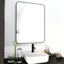 Miroir de salle de bain à cadre noir 24 po x 32 po - verre fin 4 mm et panneau pour différents espaces Superior