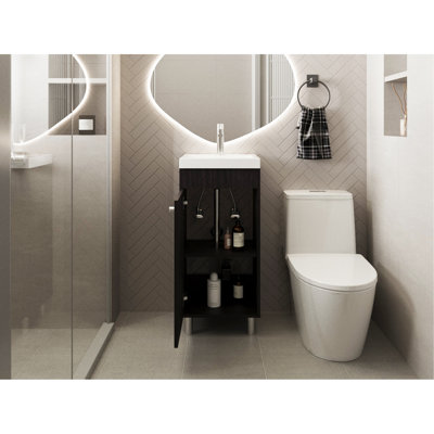 Single Bathroom Vanity with Engineered Wood Top