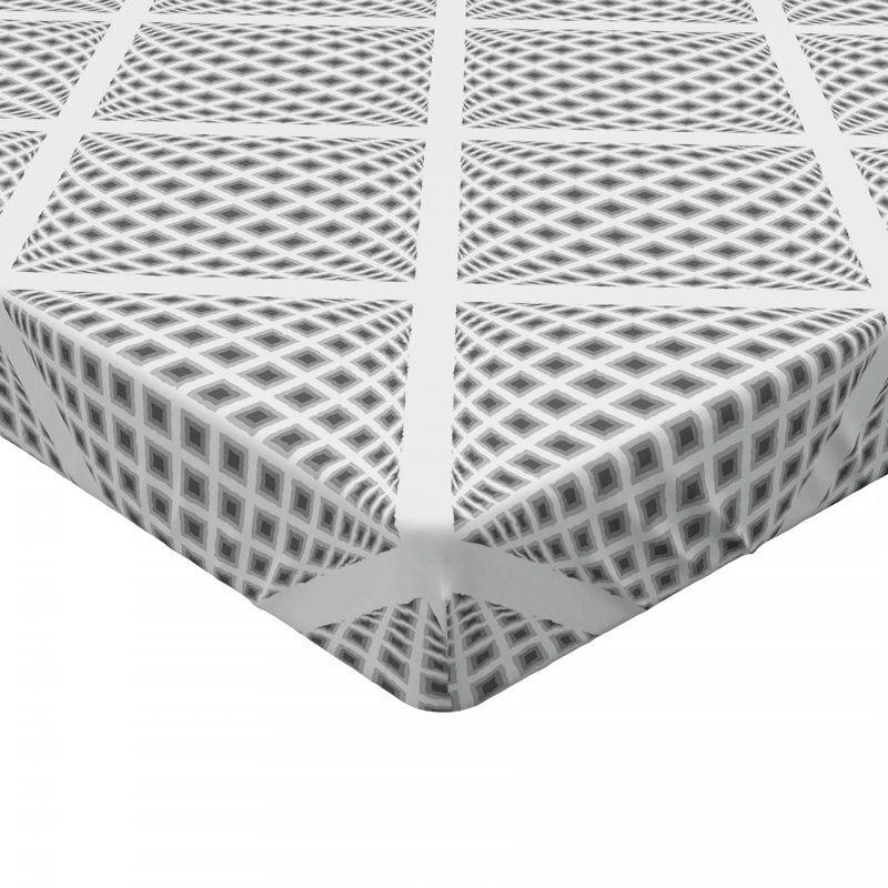 Microfiber Geometric Fitted Sheet, Full Fitted Sheet