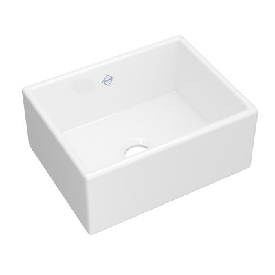 Shaker™ 23" L x 18" W Single Bowl Farmhouse Apron Front Fireclay Kitchen Sink