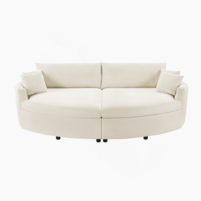 Très grand canapé-lit double avec siège profond et ports USB, idéal pour se détendre dans le salon, avec coussins amovibles et confort amélioré