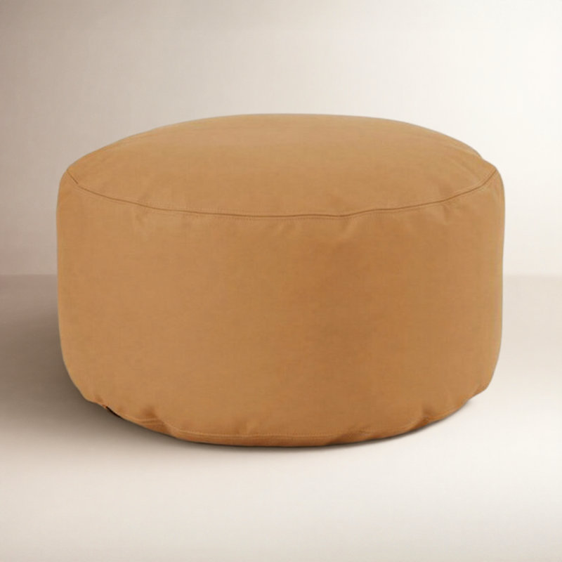 Round Pouf, Camel 