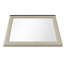 Miroir de commode Trex, plateau en faux marbre noir, cadre beige 37 x 40