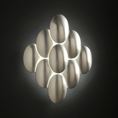 Obolo 8 - Light Steel LED Flush Mounted Sconce