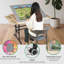 Table 1500 pièces en bois pour adultes avec pieds, plateau de table réglable 25 po x 34 po, 3 angles inclinables, 4 tiroirs, couvercle et conception portable