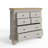 Joulon 6 Drawer Chest of Drawers. 4 + 2 Configuration. Solid Wood. Oak Top. Fully Assembled.-2065843390