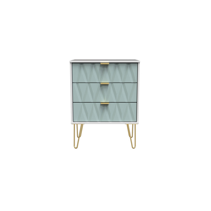 Baturhan 3 Drawer Chest (Ready Assembled), Duck/White