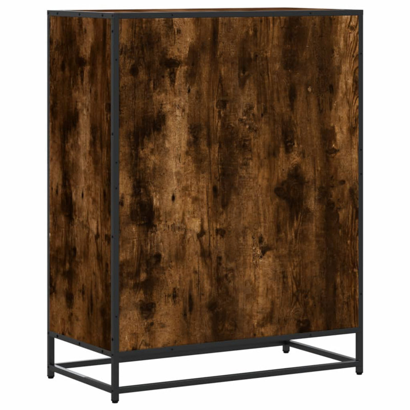 Shoe Storage Cabinet, Smoked Oak