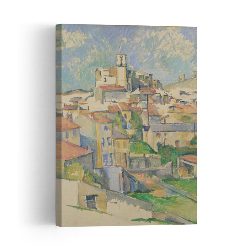 Gardanne, 1885-86 Impression d'art mural abstraite impressionniste contemporaine représentant un paysage architectural