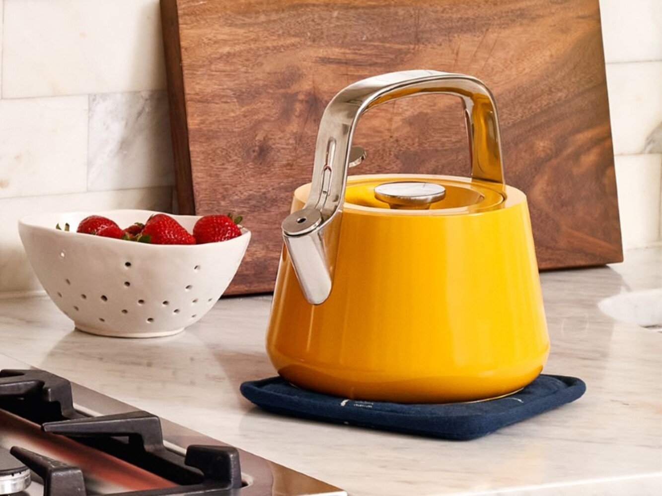Caraway Stovetop Whistling Tea Kettle, Marigold
