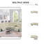 Ensemble de canapé inclinable électrique blanc cassé, canapé modulaire en cuir respirant 3 pièces avec double charge USB, console de rangement et porte-gobelets