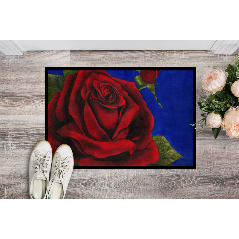 Tapis d'extérieur antidérapant Topton Rose, Rectangle 2 pi x 3 pi