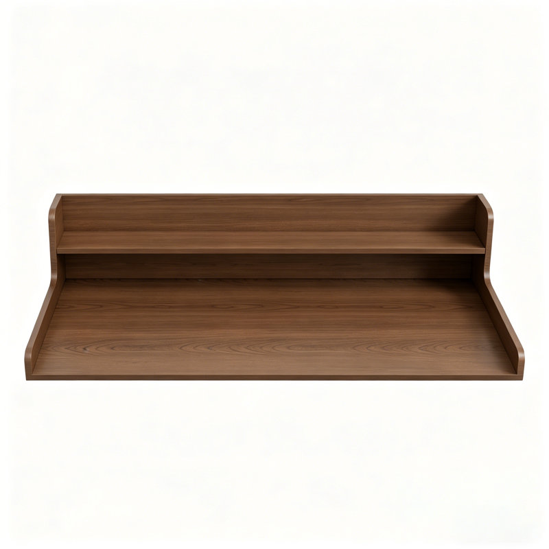 2-tier Washer Dryer Countertop Shelf, Wood Laundry Counter Topper With Edge Guard, 54" W × 27.5" D, Multi-functional Storage Organizer For Laundry Room